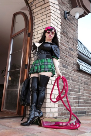 18 year old girl is pleasured with sex toys in canvas sneakers by man friend